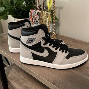 Gray and Black HighTop Jordan 1s
